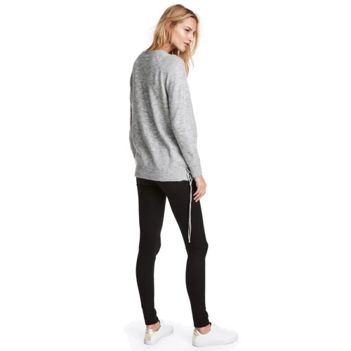 Легінси H & M 1201292 46 чорні для вагітних: Візерунок Однотонний