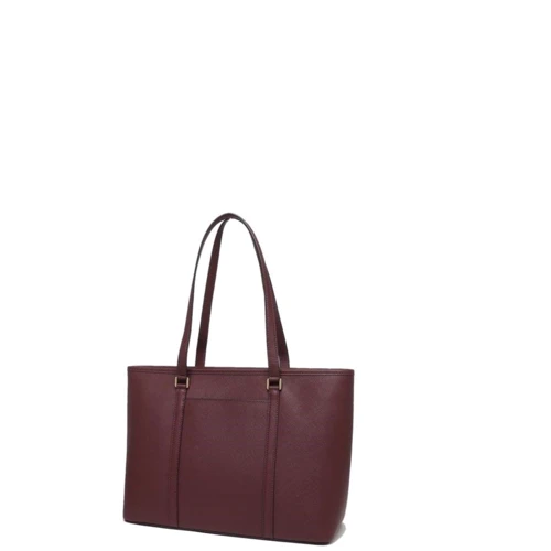 Женская сумка тоут Michael Kors бордовая (192877047308): Фактура Сафьяно, Матовая