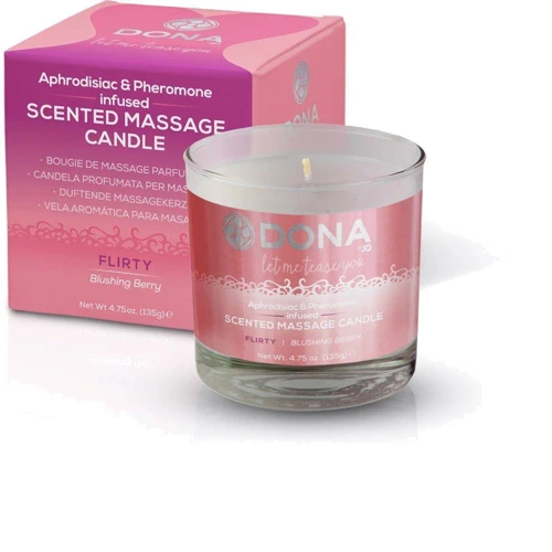 Масажна свічка DONA Scented Massage Candle Blushing Berry FLIRTY (135 гр)
