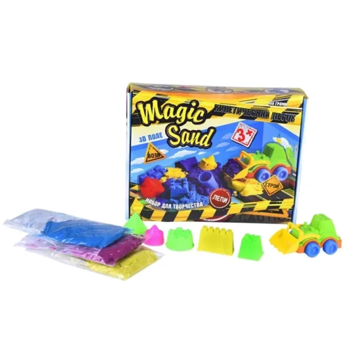 Набор для творчества Strateg Magic sand Трактор 5 формочек (51201)