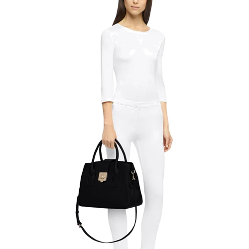Женская сумка тоут Furla Mira M черная (993474): Тип ручки Со съемным ремнем, Плечевой ремень, С двумя ручками, Короткая ручка