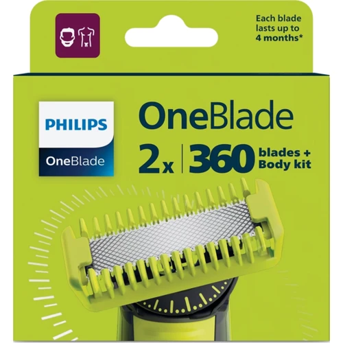 Сменные лезвия Philips OneBlade 360 ​​QP624/50 с насадками для тела 2 шт.