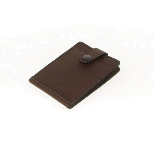 Мужской зажим для денег DNK Leather коричневый (DNK Euro Clamp col.F): Формат кошелька Вертикальный