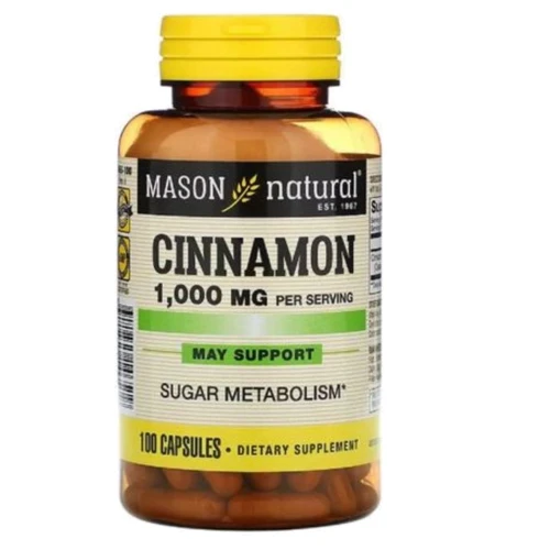 

Mason Natural Cinnamon 1000 mcg Корица 1000 мг 100 капсул
