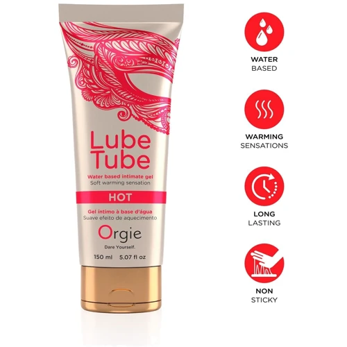 Лубрикант на водной основе Orgie Lube Tube Hot, 150 мл, с согревающим эффектом, без запаха