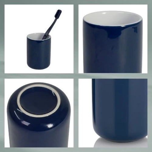 Склянка для зубних щіток KELA Isabella синьо-біла 10х7.5 см (20509)