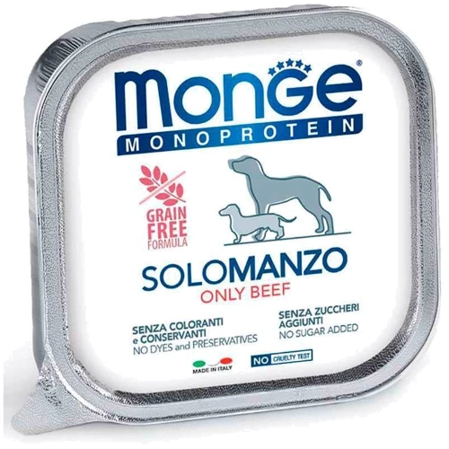 Паштет для собак Monge Dog Solo 100% говядина 150 г (70014403)