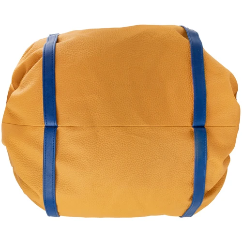 Женская сумка бочонок Laskara желтая (LK-10251-yellow): Фактура Матовая, Зернистая