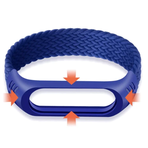 Ремешок Fashion Braided Solo Loop (S) Blue for Xiaomi Mi Smart Band 3/4/5/6
