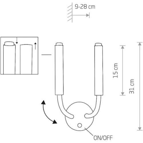 Бра Nowodvorski 8354 Stalactite G9 2x10W IP20 Wh