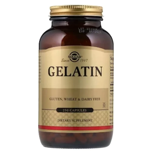 Solgar Natural Gelatin with Calcium Carbonate 1680 mg Солгар Желатин 250 капсул
