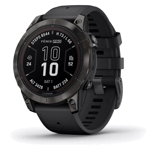 Смарт-часы Garmin Fenix 7 Pro Sapphire Solar Carbon Grey DLC Titanium with Black Band (010-02777-11)