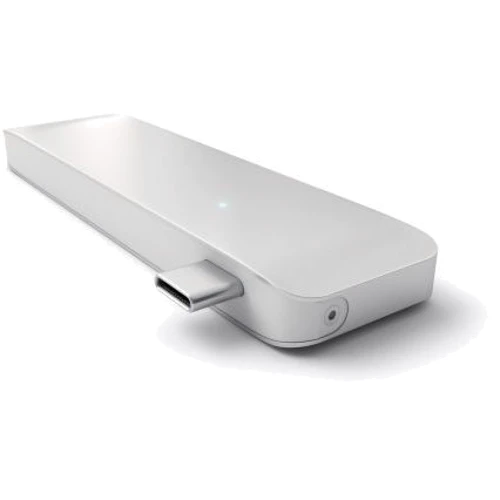 Адаптер Satechi Adapter Combo USB-C to micro SD+SD+3xUSB3.0 Silver (ST-TCUHS): Колір сріблястий