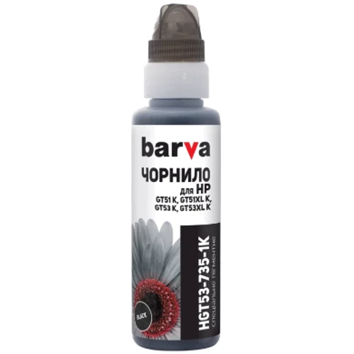 Чернила Barva HP GT53 K 100 мл, OneKey (1K) Pigm. (HGT53-735-1K)