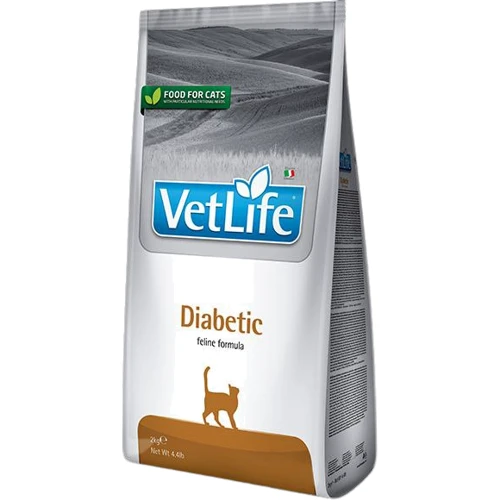 Сухий лікувальний корм для кішок Farmina Vet Life Natural Diet Cat Diabetic дієтичне харчування для контролю рівня глюкози в крові при цукровому діабеті 400 г (176430)