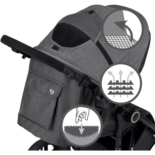 Прогулочная коляска Kidwell CARELL Dark Gray (Hnrt_4257): Ширина шасси 58