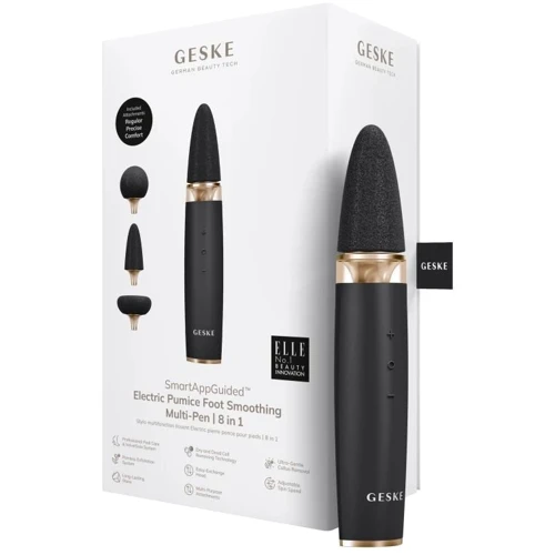 Шлифовальная пилка для стоп с дополнительными насадками GESKE Electric Pumice Foot Smoothing Multi-Pen 8в1 gray (HB0529)