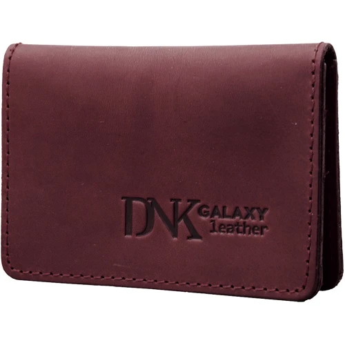 Женская обложка для ID-паспорта DNK Leather бордовая (DNK-mini-oknoH-colL): Формат кошелька Горизонтальный