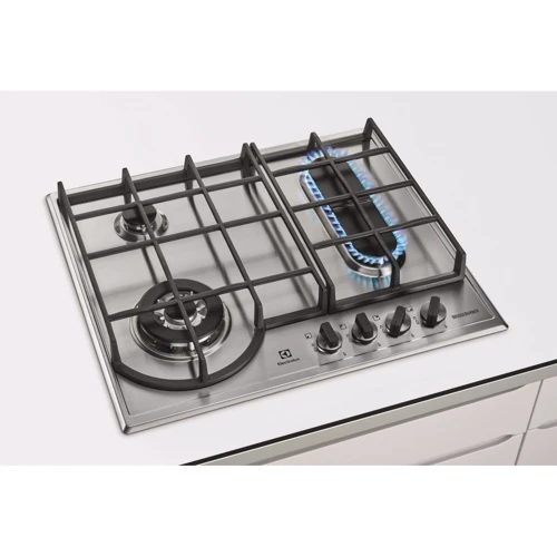 Варочная поверхность газовая Electrolux EGH6349BOX: Расположение панели спереди