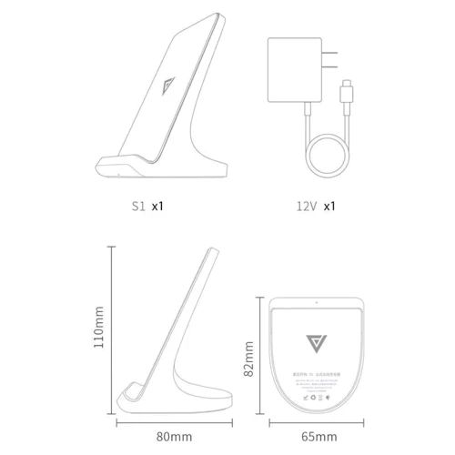 Зарядное устройство Xiaomi Akavo Wireless Charger S1 10W Grey (AFS01) фото 9