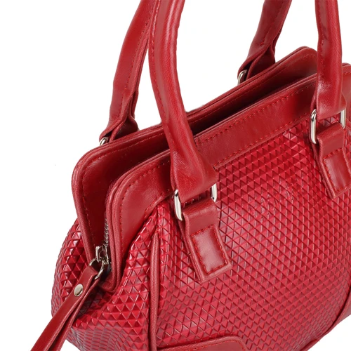 Женская сумка саквояж Laskara красная (LK-10247-3D-red): Тип Сумки