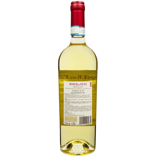 Вино Messer del Fauno Terre Siciliane Bianco Grillo біле сухе 0.75 л (FSH_8002153205631): Країна виробник Италия