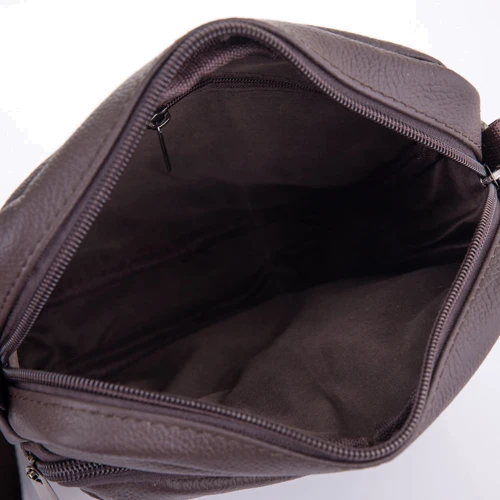 Мужская сумка через плечо Buffalo Bags коричневая (SHIM7603C-brown): Фактура Матовая, Зернистая