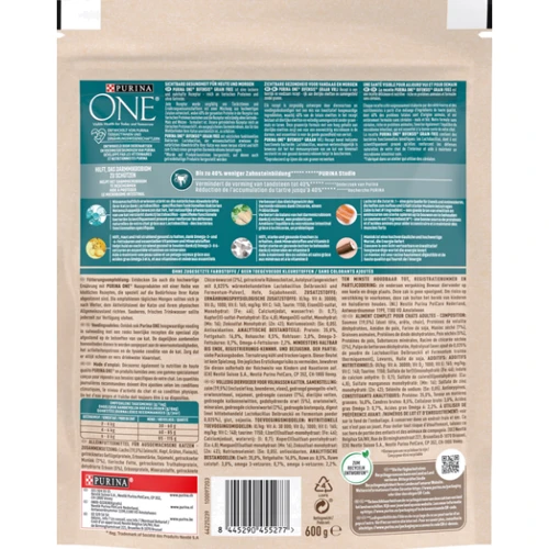 Сухой корм беззерновой комплекс Purina One Grain Free Bifensis для взрослых кошек с лососем 600 г (8445290455277): Возраст Взрослые
