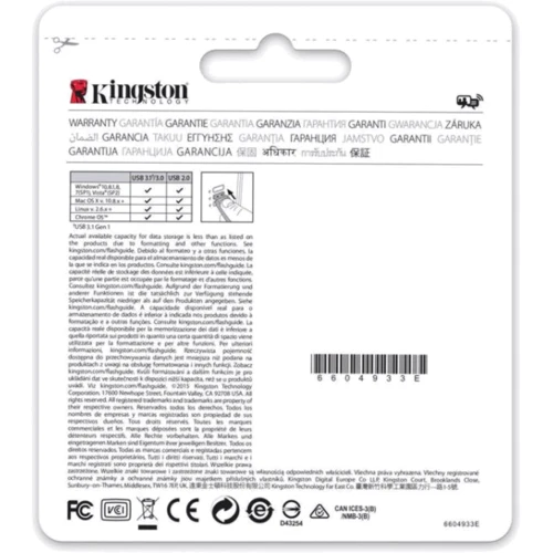 USB-флешка Kingston 2x64GB DataTraveler 100 G3 USB 3.1 Black (DT100G3/64GB-2P) фото 5
