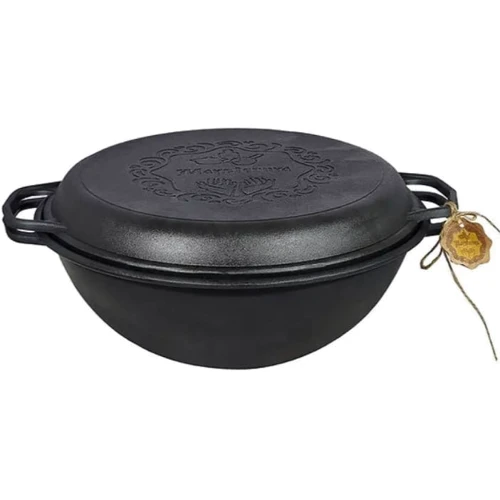 Котел узбецький Maysternya WOK з кришкою-сковородою 8 л (Т405СР)