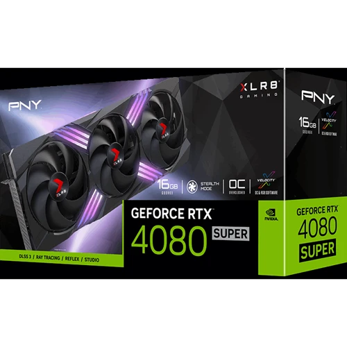 Видеокарта PNY GeForce RTX 4080 SUPER 16GB XLR8 Gaming VERTO EPIC-X RGB Overclocked Triple Fan DLSS 3 (VCG4080S16TFXXPB1-O) фото 9