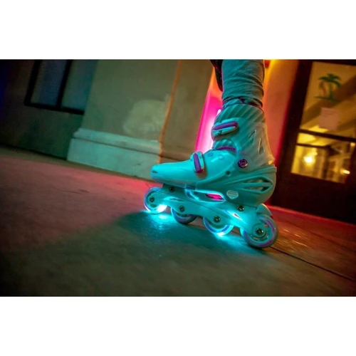 Ролики Neon Inline Skates бирюзовые 30-33 (NT07T4): Расположение колес in-line