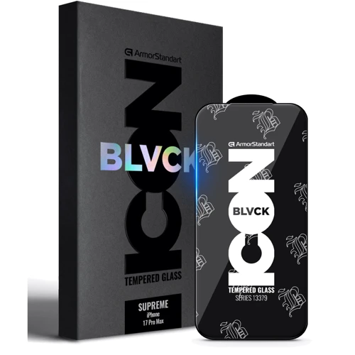 Защитное стекло для iPhone ArmorStandart Tempered Glass Supreme Black Icon for iPhone 17 Pro Max (ARM86401)