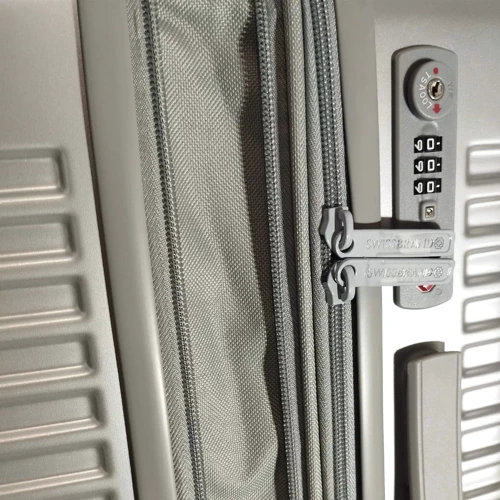 Чемодан Swissbrand Rome (M) Silver (SWB_LHROM002M): Фактура Глянцевая