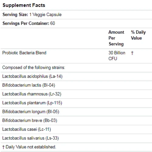 California Gold Nutrition, LactoBif Probiotics, 30 Billion CFU, 60 Veggie Capsules (CGN00965)