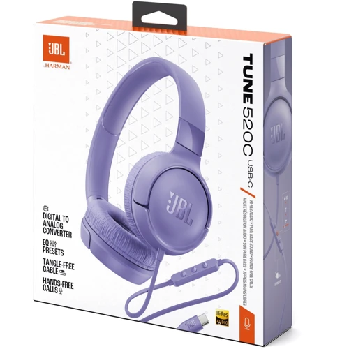 Наушники JBL Tune 520C USB-C Purple (JBLT520CPUR) фото 6