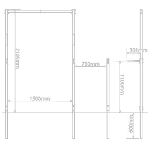 Уличный турник для подтягивания с брусьями K-Sport Monkeybar-street workout KSOZ005 (KS-223)