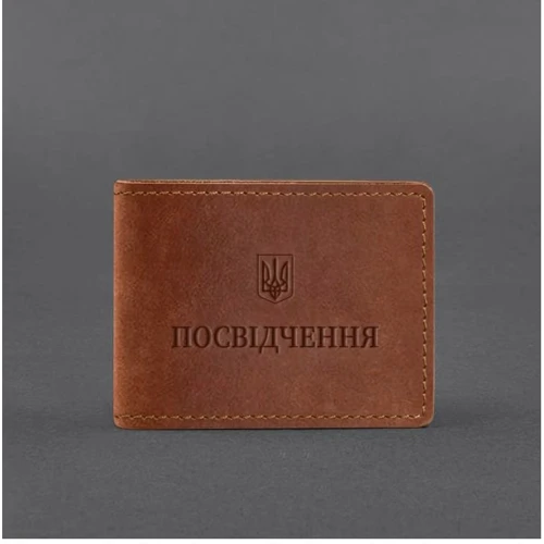 Обкладинка для посвідчення BlankNote Crazy Horse світло-коричнева (BN-IDC-3-k-kr): Тип Обложки для документов