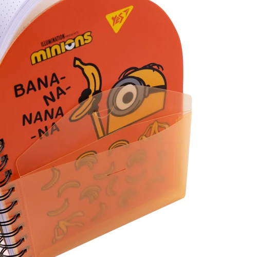Блокнот Yes Minions подвійна спіраль із пластиковою кишенею В6+ 100 аркушів (151793): Виробник YES