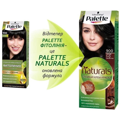 Palette Naturals Крем-краска для волос 1-0 (900) Черный 110 ml фото 7