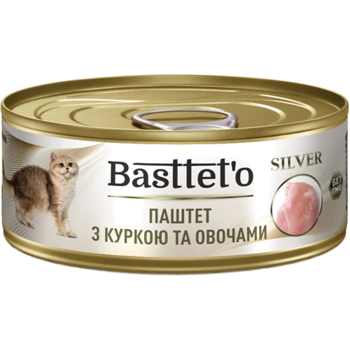 Паштет для котов Basttet`O SILVER с курицей и овощами