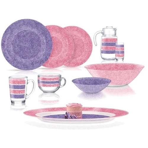 Столовый сервиз Luminarc AMB Stony Pink&Purple 46 пр. (Q4732)
