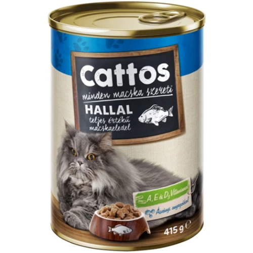 Влажный корм Cattos для взрослых кошек с рыбой 5х415 г (5999883273067): Тип Влажный корм