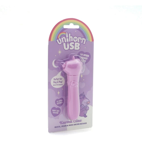 Вібратор-єдиноріжка Unihorn USB Bullet - Karma Lilac, віброкуля, USB зарядка