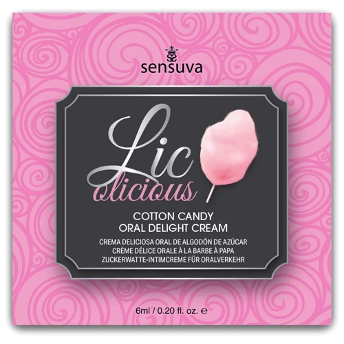 Пробник геля для минета Sensuva Lic-o-licious Cotton Candy (6 мл): Тип Гель