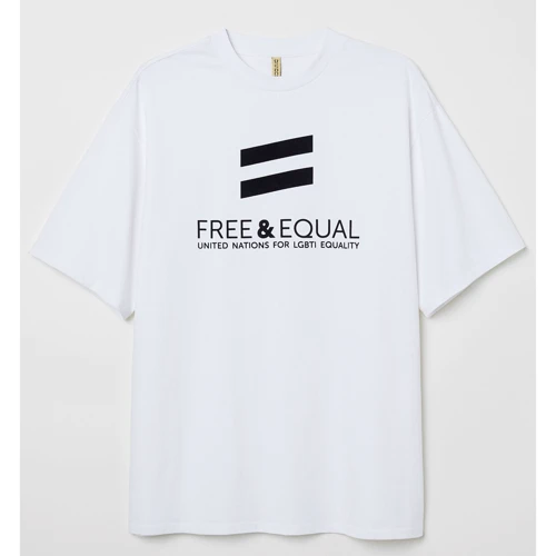 Футболка H&M 6564878 M белая с принтом