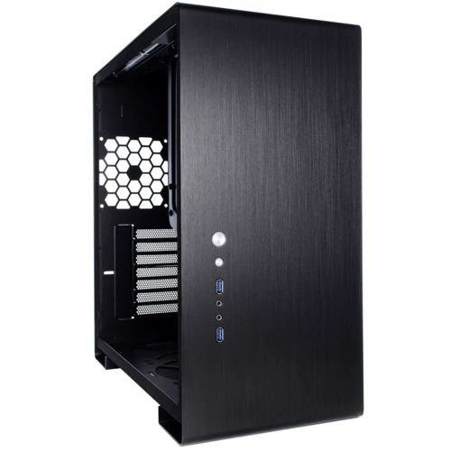 Корпус QUBE Griffin Black (QBU5A_WBNU3): Материал передней панели алюминий