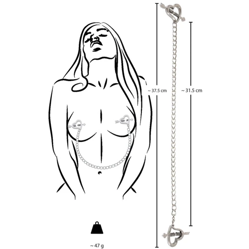 Зажимы для сосков Orion Bad Kitty Heart Shaped Nipple Clamps