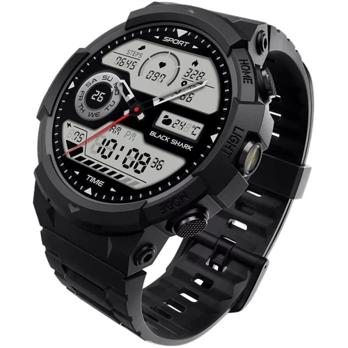 Смарт-часы Black Shark GS3 Sport Mist Black: Дисплей 1.43" AMOLED (466 х 466) / Corning Gorilla Glass 8H+
