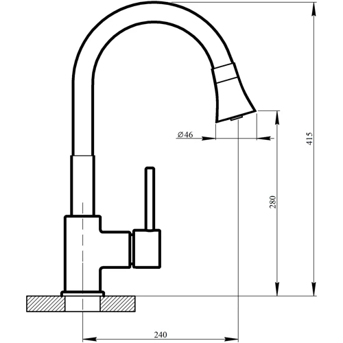 Смеситель для кухни Q-tap Spring CRR 007F-1: Назначение Для кухни